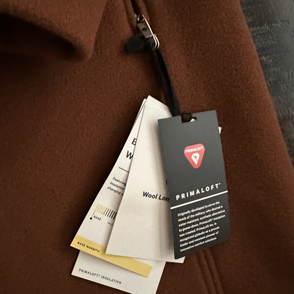 NWT Lululemon Cognac Quilted Wool Long Coat for Petites 00-2 (MSRP $498) - Picture 9 of 16